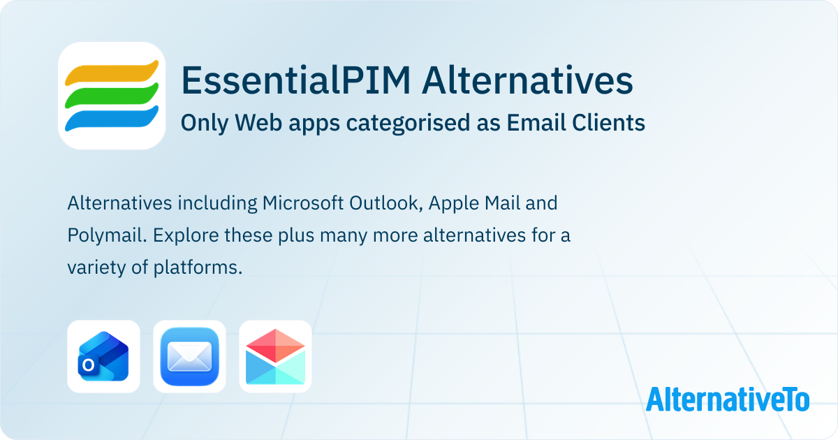 Essentialpim Icon EssentialPIM Alternatives: Top 3 Web-based Email Clients | AlternativeTo