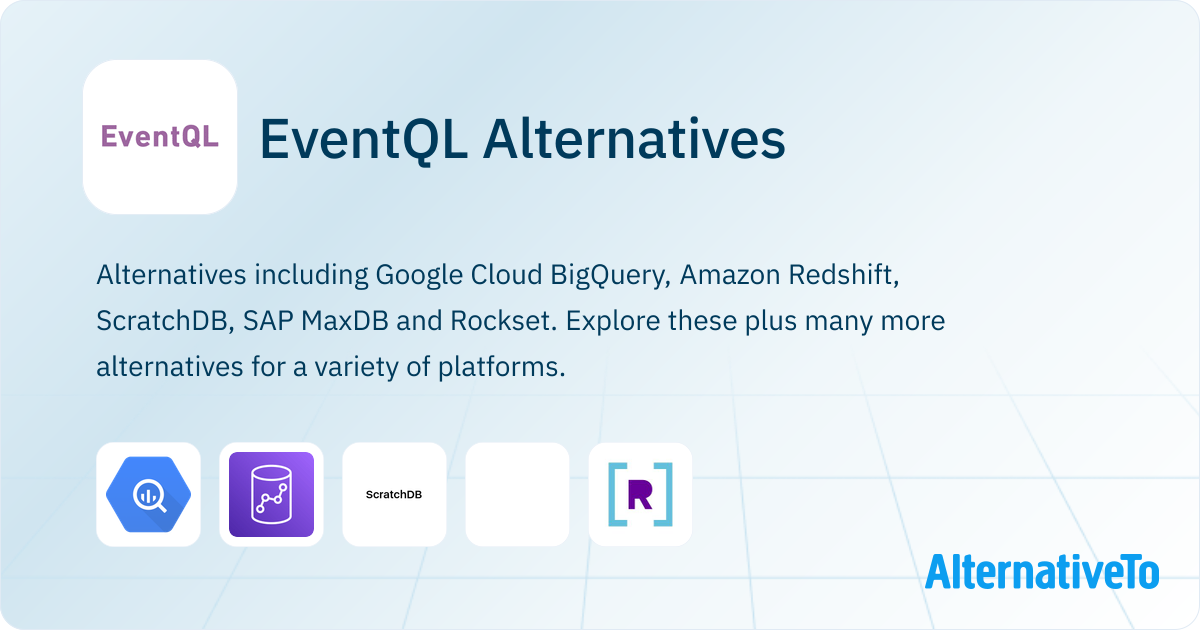 EventQL Alternatives - Explore Similar Software | AlternativeTo