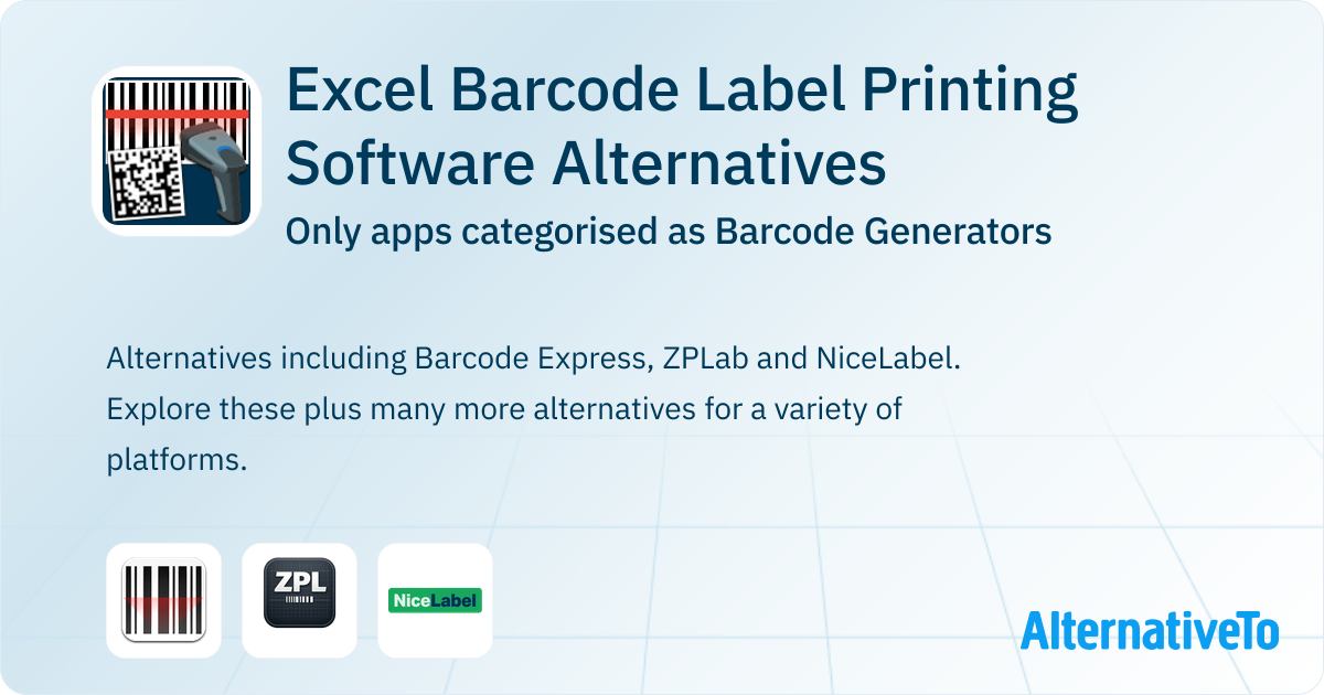 Excel Barcode Label Printing Software Alternatives: Top 2 Barcode ...