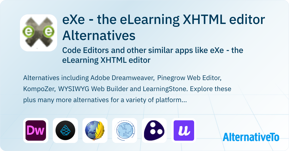eXe - the eLearning XHTML editor Alternatives: Top 10 Code Editors ...