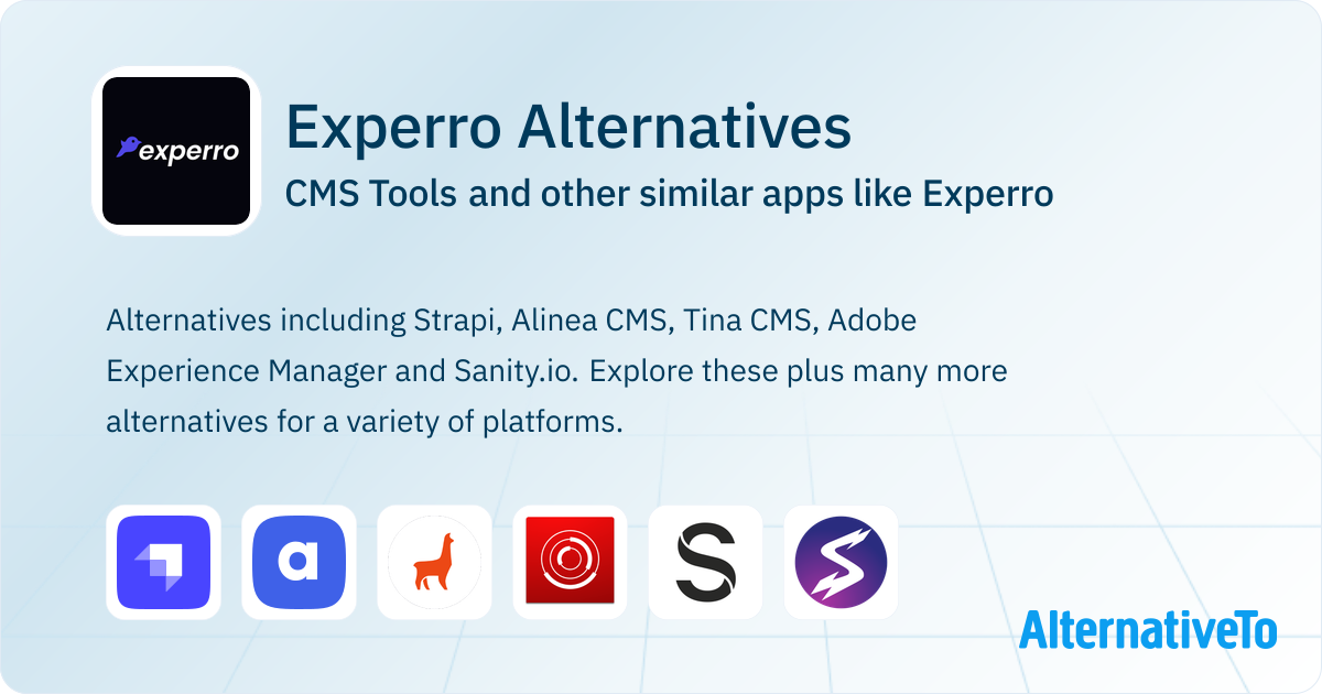 Experro Alternatives: Top 13 CMS Tools & Similar Apps | AlternativeTo