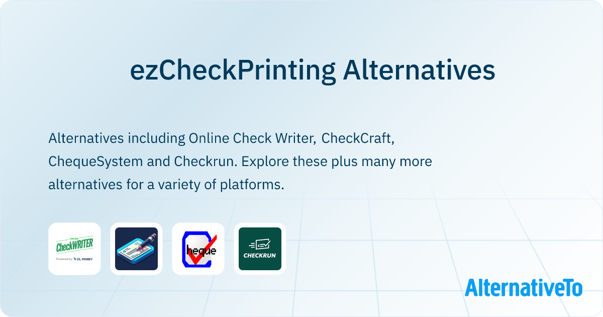 ezCheckPrinting Alternatives - Explore Similar Software | AlternativeTo