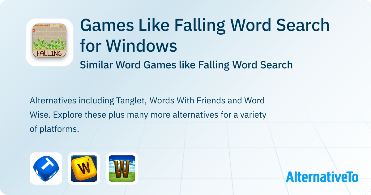 Games Like Falling Word Search for Windows: Similar Word Games ...