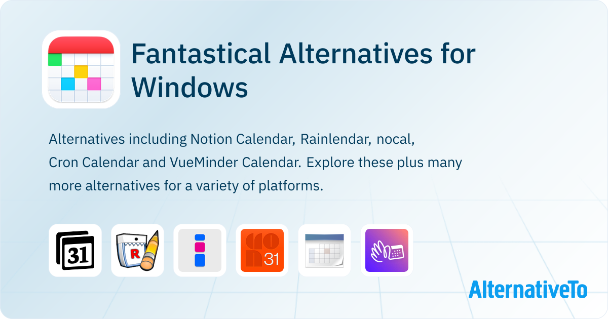 Fantastical Alternatives for Windows: Top 13 Calendar Apps | AlternativeTo