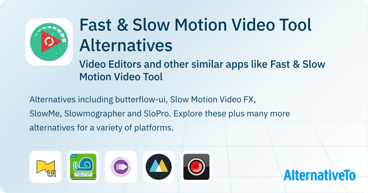 Alternative Slow Fast & Slow Motion Video Tool Alternatives: Top 5 Video Editors ...