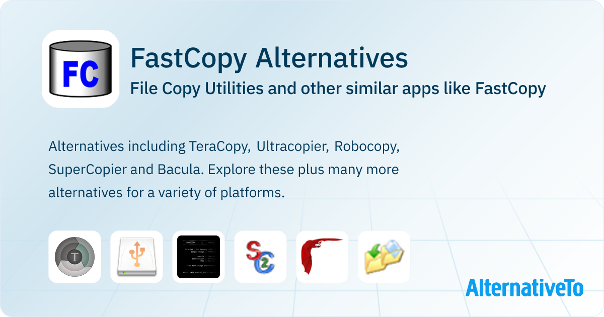 FastCopy Alternatives: Top 12 File Copy Utilities & Similar Apps ...