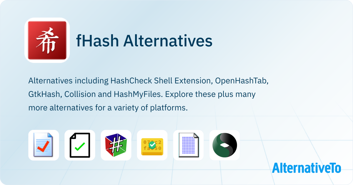 fHash Alternatives - Explore Similar Software | AlternativeTo