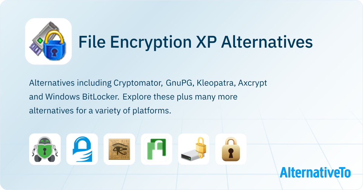 File Encryption XP Alternatives - Explore Similar Software | AlternativeTo
