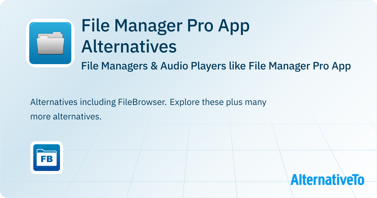 Alternative File Manager File Manager Pro App Alternatives: Top 1 File Managers | AlternativeTo
