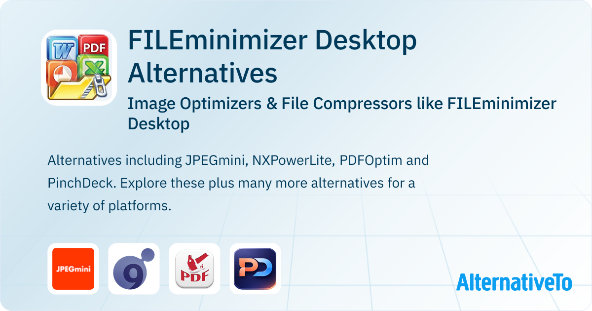 FILEminimizer Desktop Alternatives: Top 4 Image Optimizers | AlternativeTo