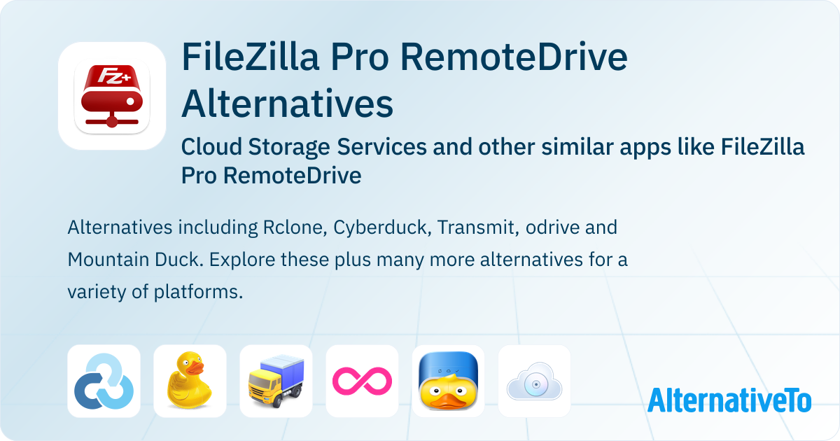 FileZilla Pro RemoteDrive Alternatives: Top 17 Cloud Storage Services ...