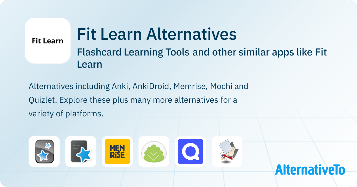 Fit Learn Alternatives: Top 12 Flashcard Learning Tools & Similar ...