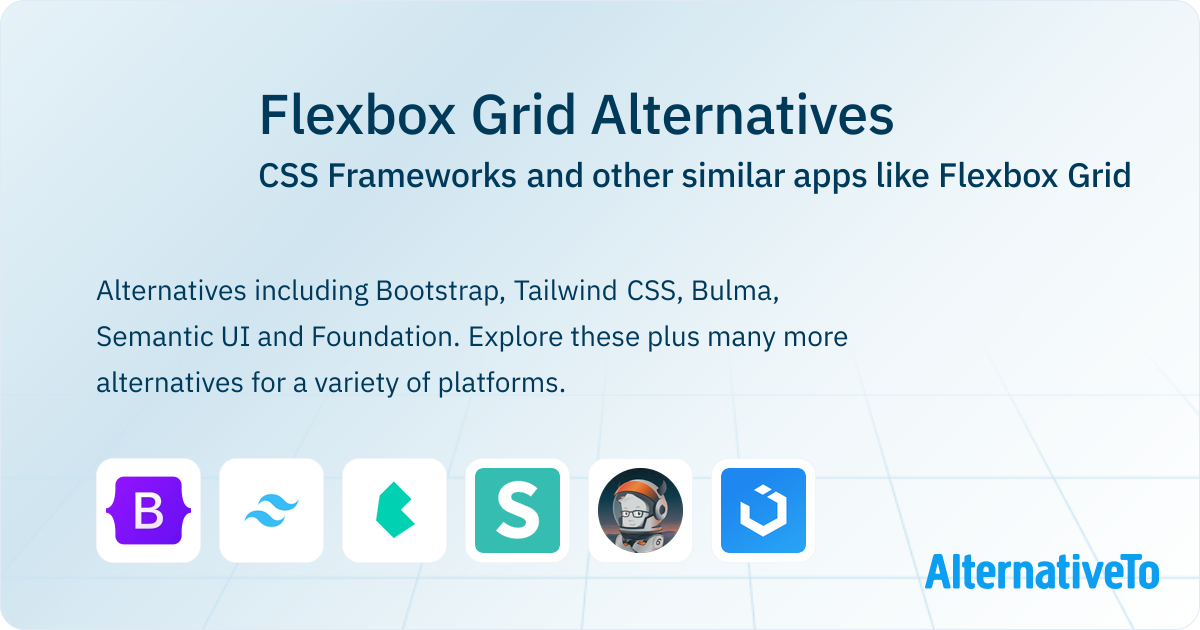 Flexbox Grid Alternatives: Top 12 CSS Frameworks & Similar Apps ...