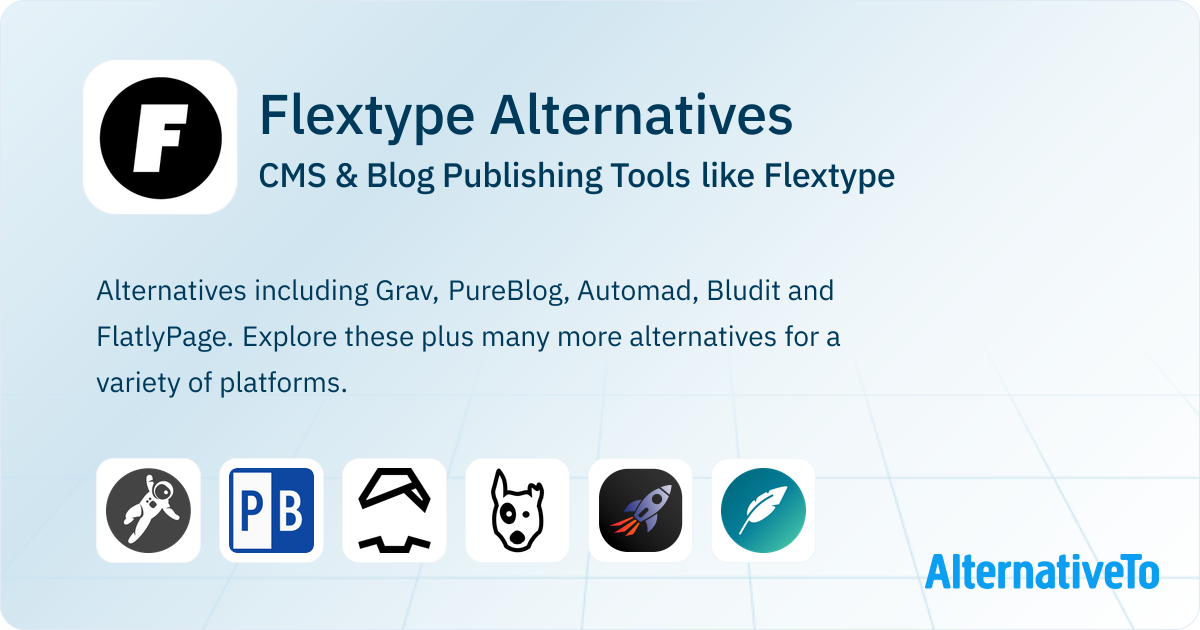 Flextype Alternatives: Top 15 CMS & Blog Publishing Tools | AlternativeTo