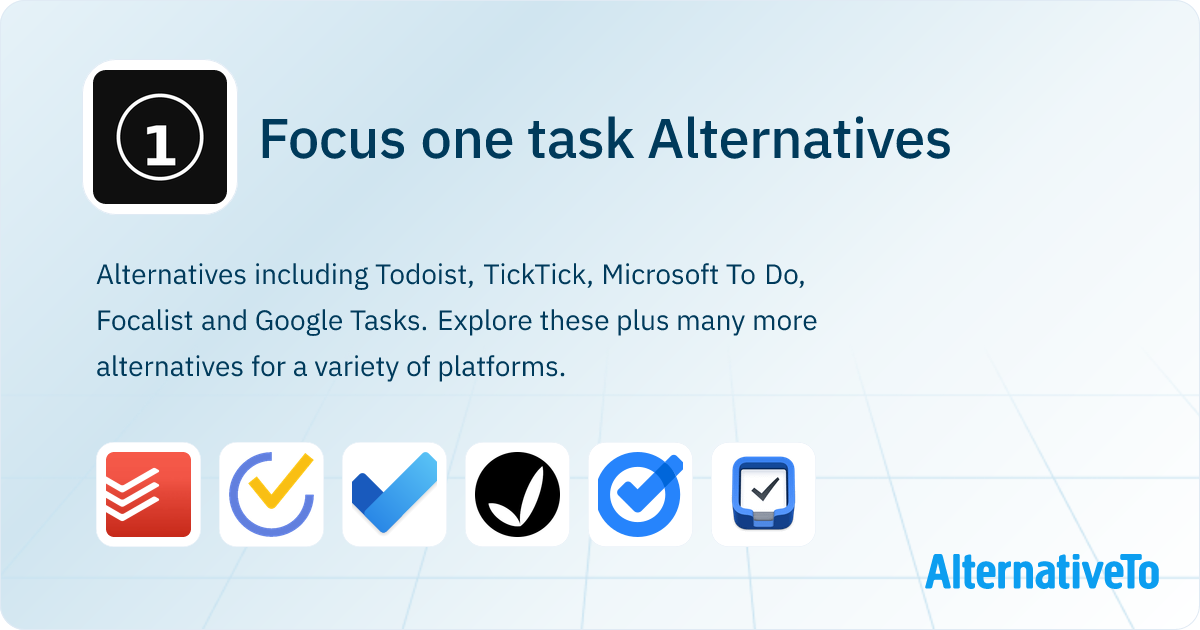 Focus one task Alternatives - Explore Similar Apps | AlternativeTo