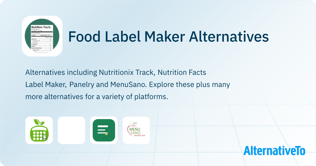 Food Label Maker Alternatives - Explore Similar Sites & Apps ...