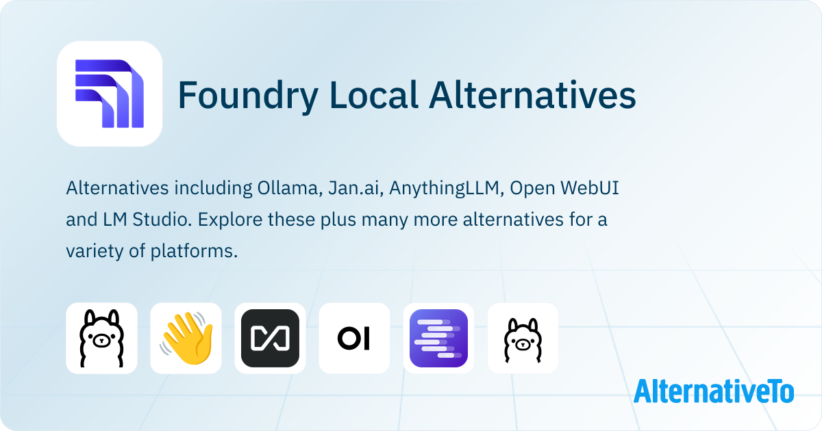 Foundry Local Alternatives - Explore Similar Software | AlternativeTo