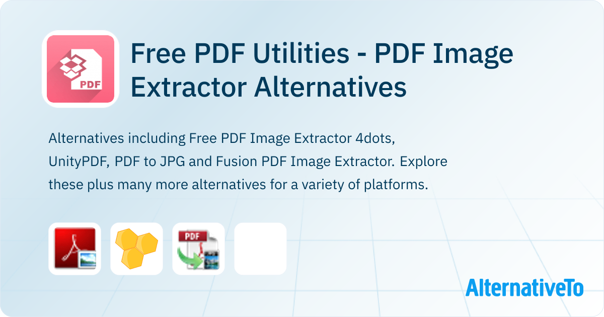 Free PDF Utilities - PDF Image Extractor Alternatives - Explore Similar ...
