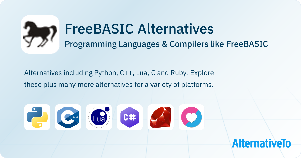 FreeBASIC Alternatives: Top 12 Programming Languages | AlternativeTo