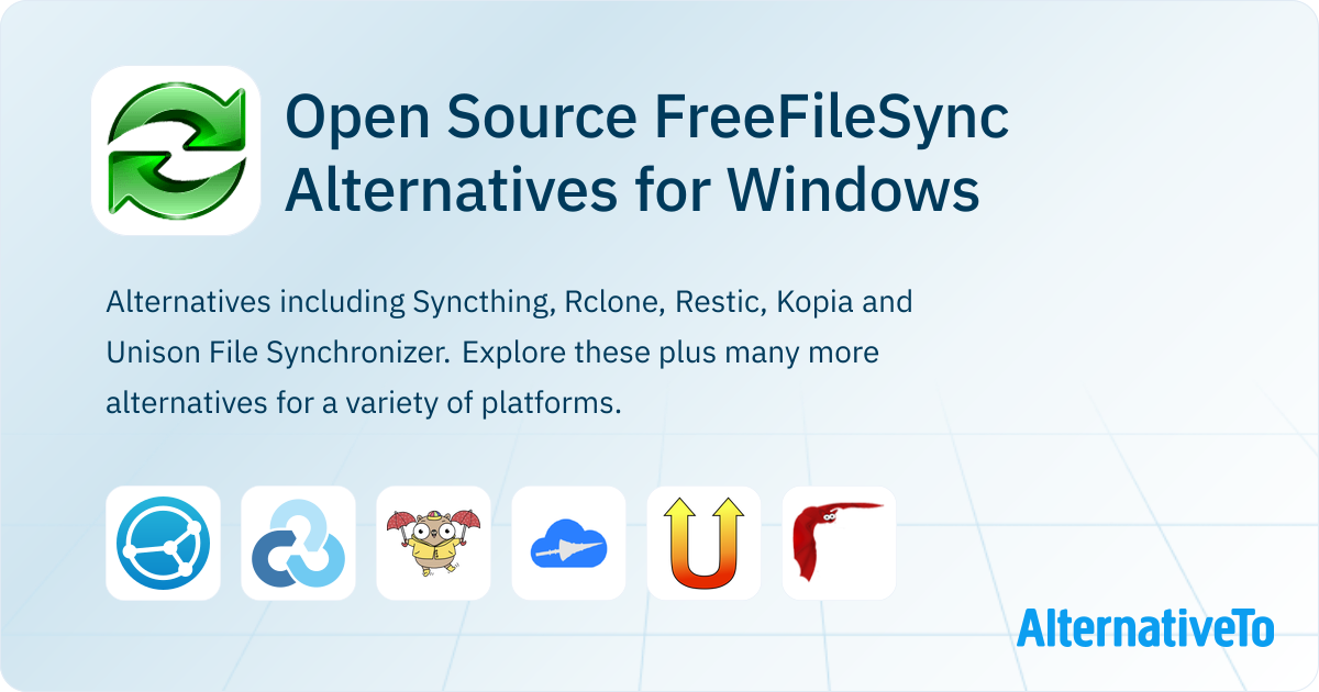 Open Source FreeFileSync Alternatives for Windows: Top 12 File Sync ...