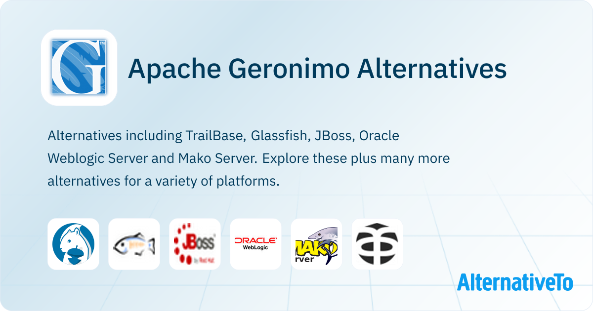 Apache Geronimo Alternatives - Explore Similar Software | AlternativeTo