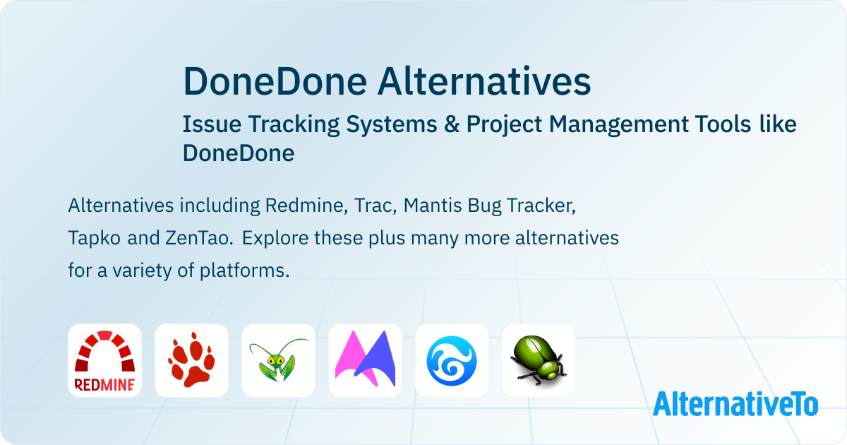 DoneDone Alternatives: Top 16 Issue Tracking Systems | AlternativeTo