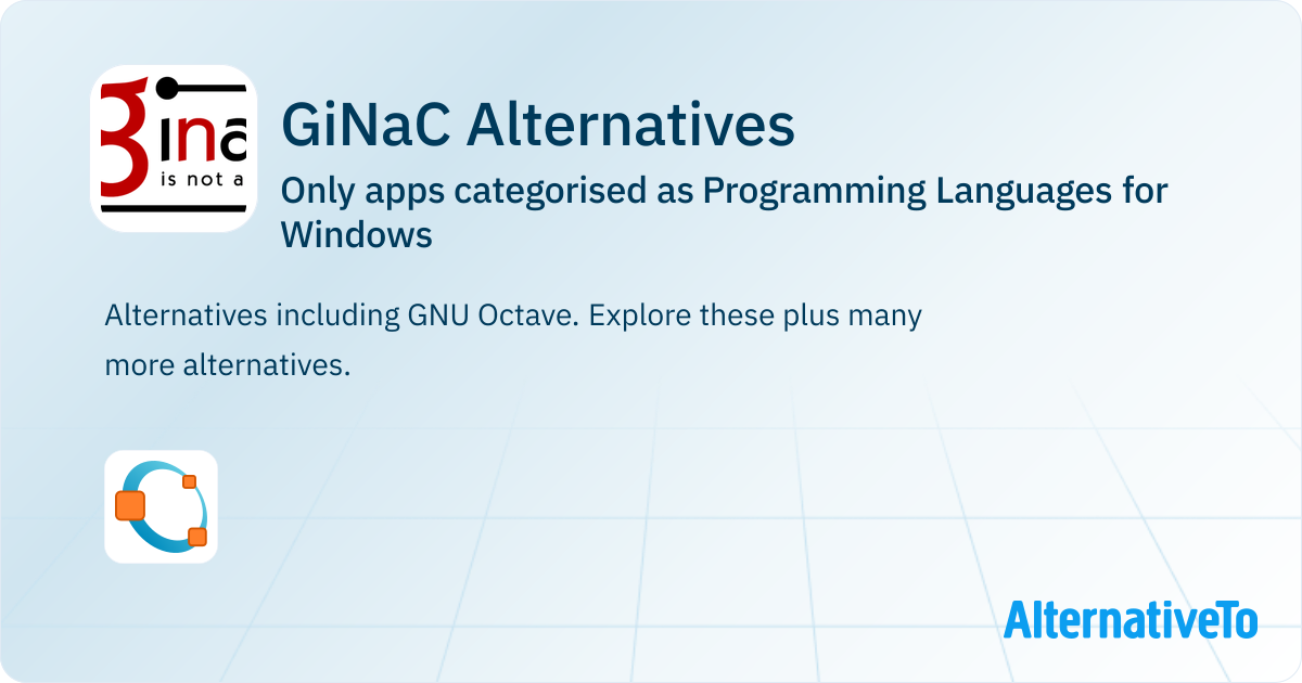 GiNaC Alternatives for Windows: Top 1 Programming Languages | AlternativeTo