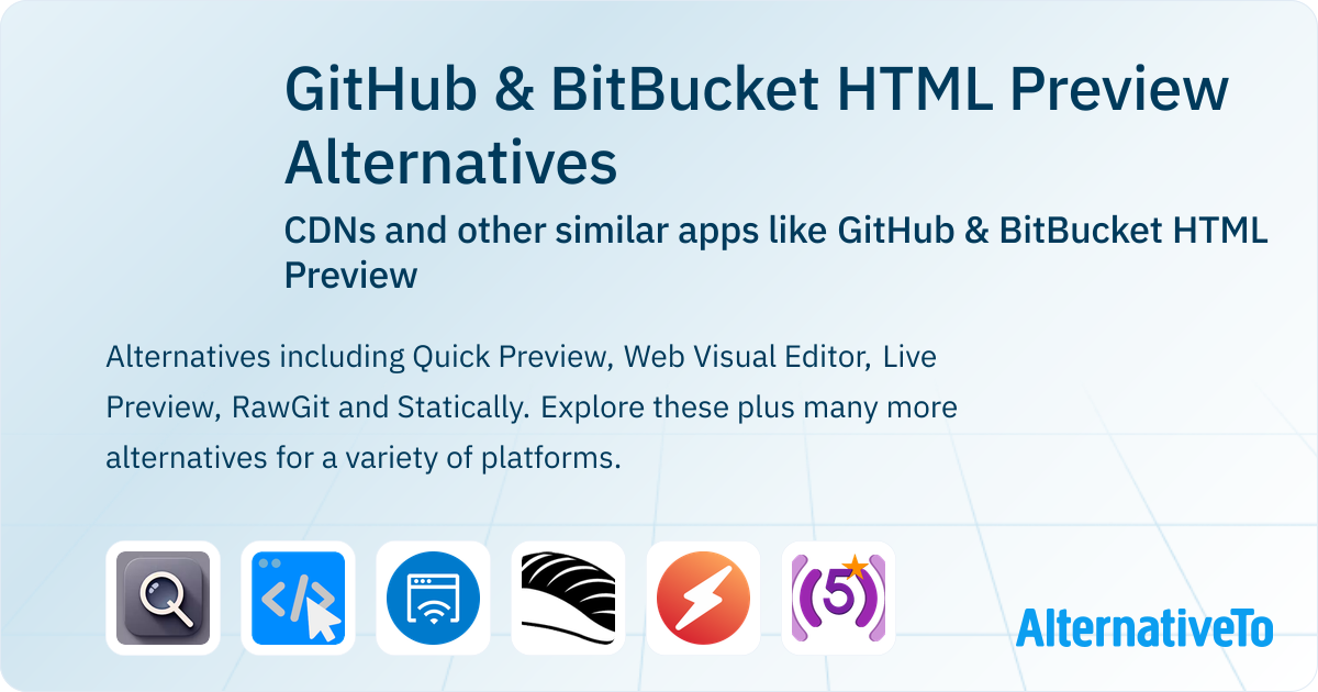 GitHub & BitBucket HTML Preview Alternatives: Top 10 CDNs & Similar ...