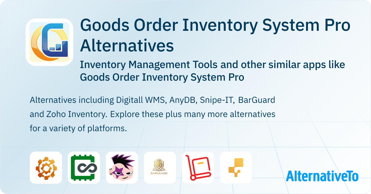 Goods Order Inventory System Pro Alternatives: Top 12 Inventory ...