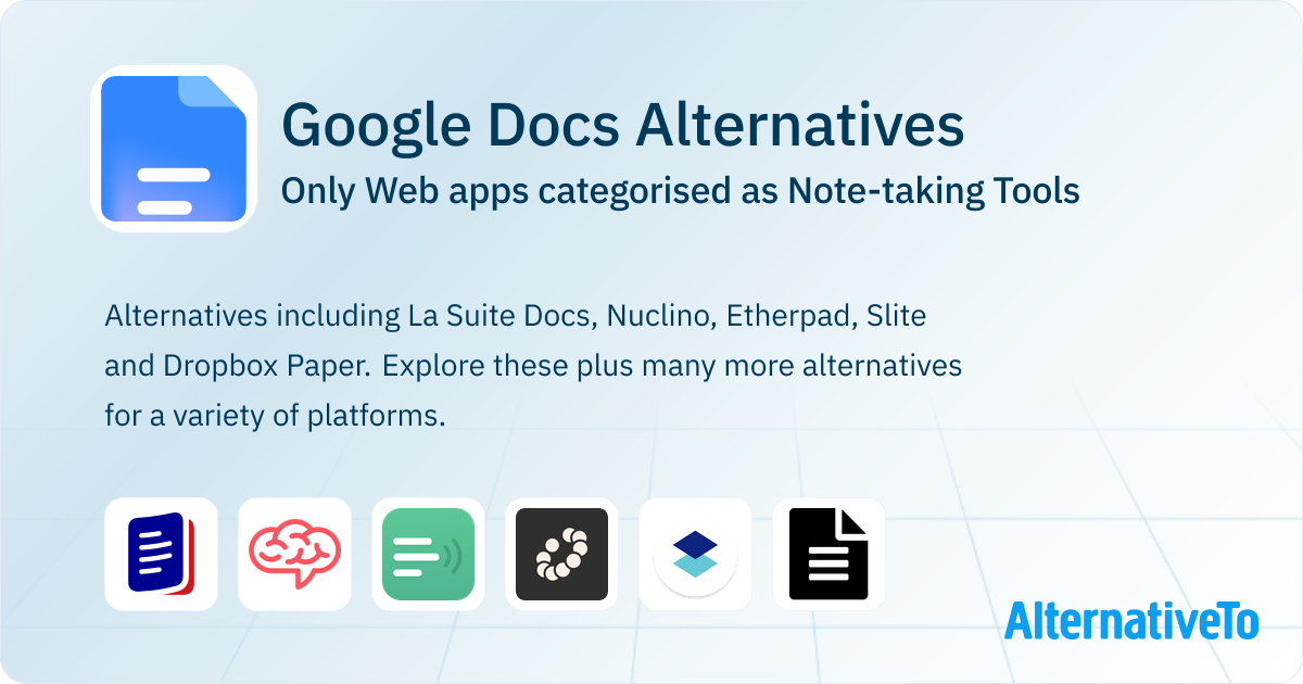 Google Docs Alternatives: Top 16 Web-based Note-taking Tools ...