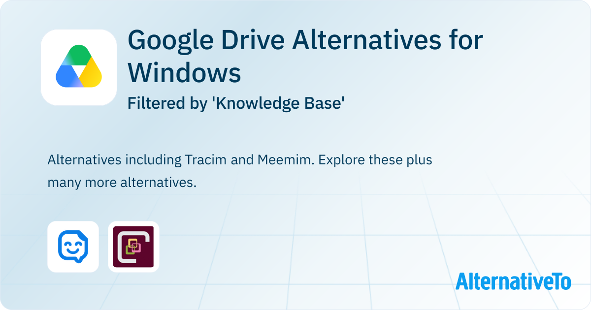 Google Drive Alternatives for Windows filtered by 'Knowledge base ...