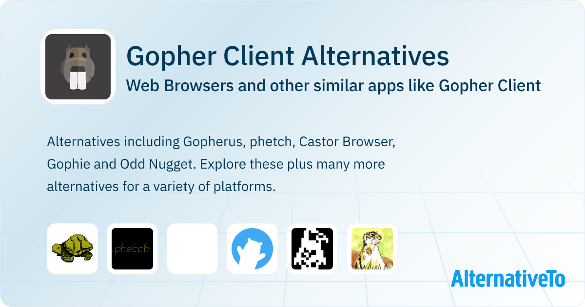 Gopher Client Alternatives: Top 6 Web Browsers & Similar Apps ...