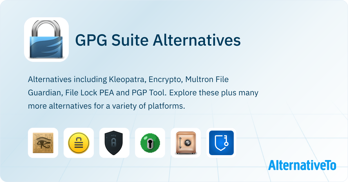 GPG Suite Alternatives - Explore Similar Software | AlternativeTo