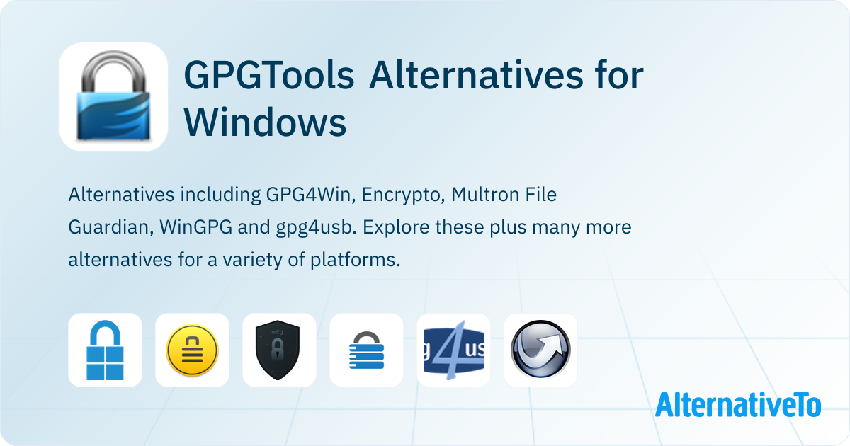 Wingpg GPGTools Alternatives for Windows | AlternativeTo