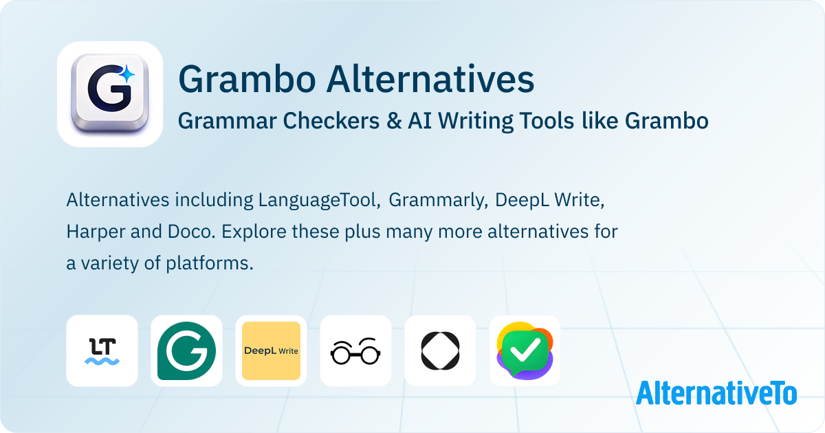 Grambo Alternatives: Top 12 Grammar Checkers | AlternativeTo