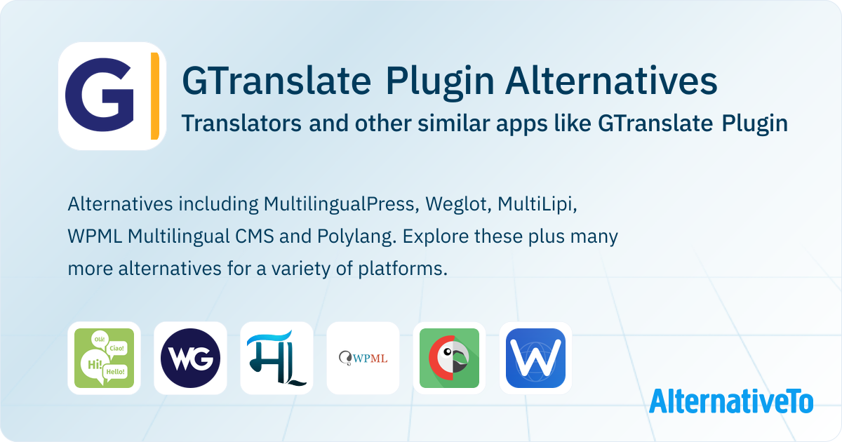GTranslate Plugin Alternatives: Top 16 Translators & Similar Apps ...