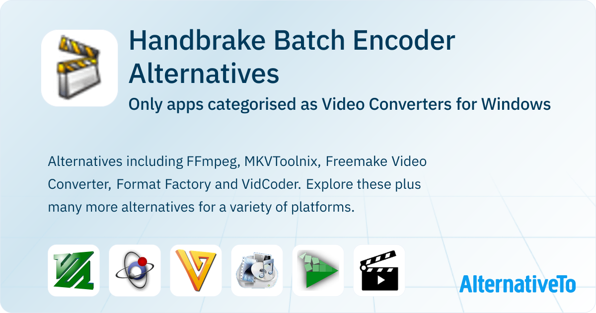 Handbrake Batch Encoder Alternatives for Windows: Top 12 Video ...
