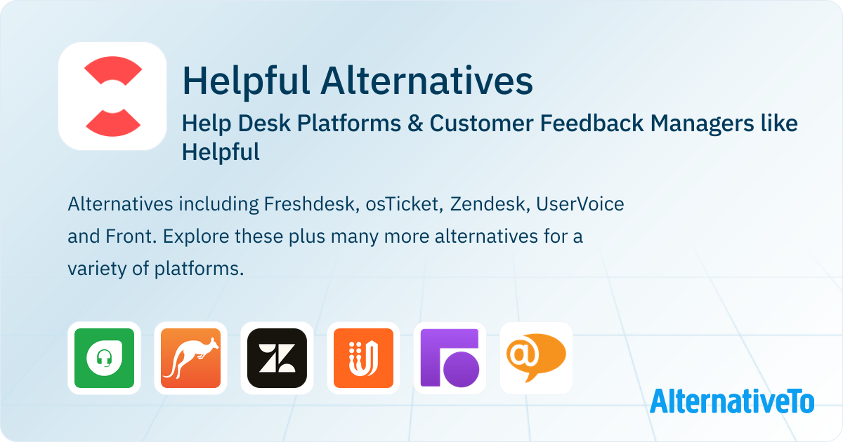 Helpful Alternatives: Top 12 Help Desk Platforms | AlternativeTo