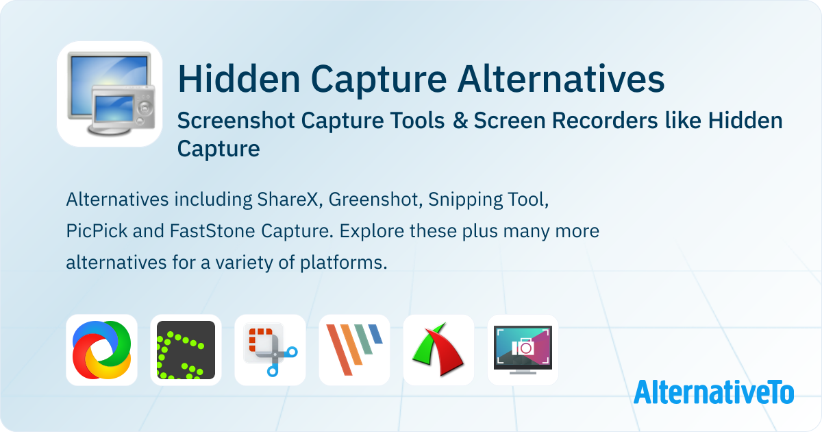 Hidden Capture Alternatives: Top 12 Screenshot Capture Tools ...