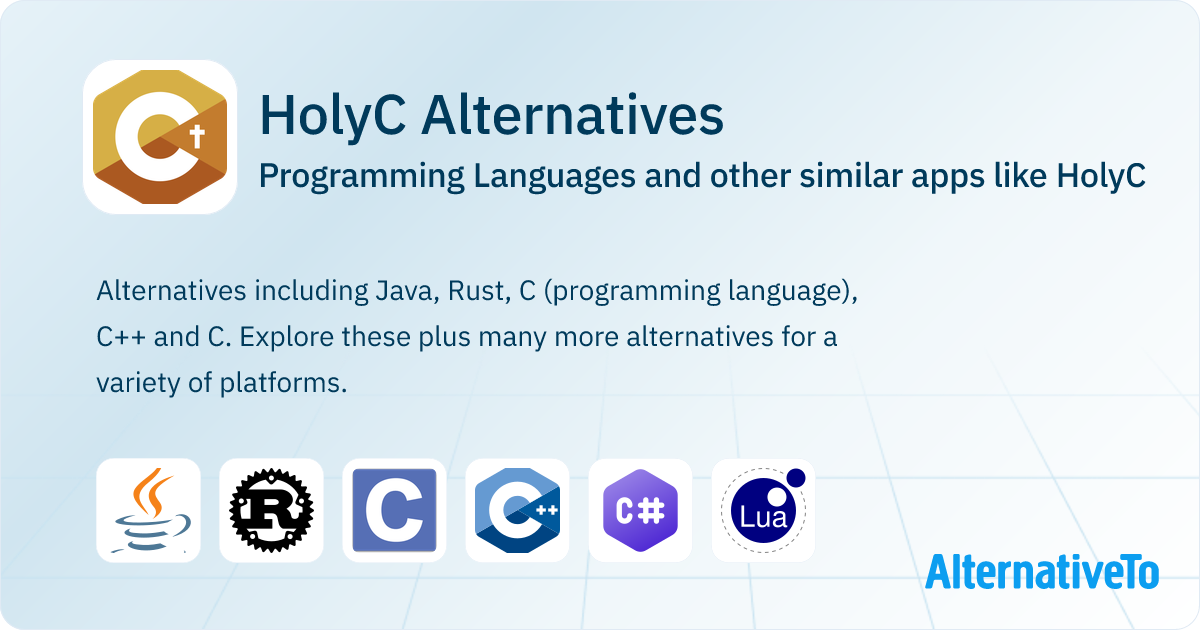 HolyC Alternatives: Top 12 Programming Languages & Similar Apps ...