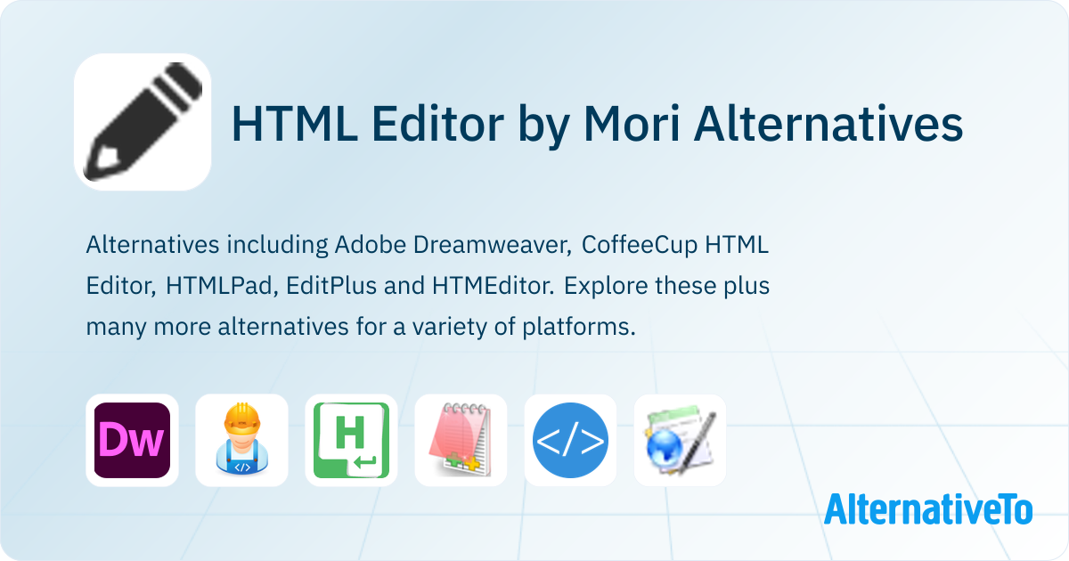 HTML Editor by Mori Alternatives - Explore Similar Sites & Apps ...