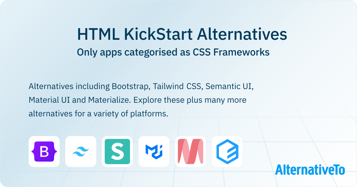 HTML KickStart Alternatives: Top 12 CSS Frameworks | AlternativeTo