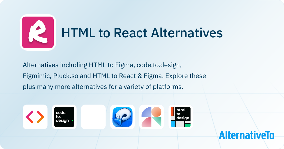 HTML to React Alternatives - Explore Similar Extensions & Add-Ons ...