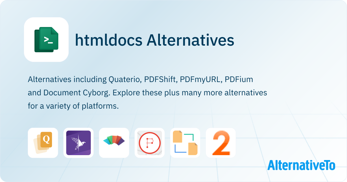 htmldocs Alternatives - Explore Similar Sites & Apps | AlternativeTo