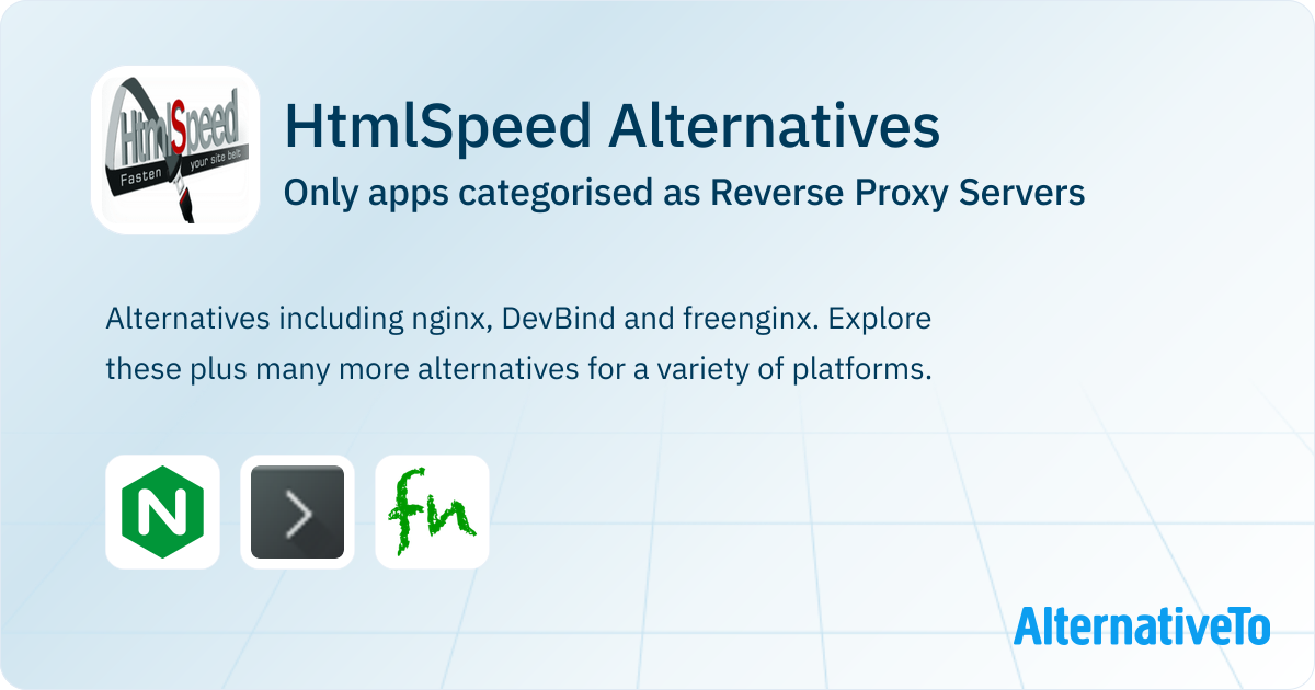 In.html Reverse HtmlSpeed Alternatives: Top 3 Reverse Proxy Servers | AlternativeTo