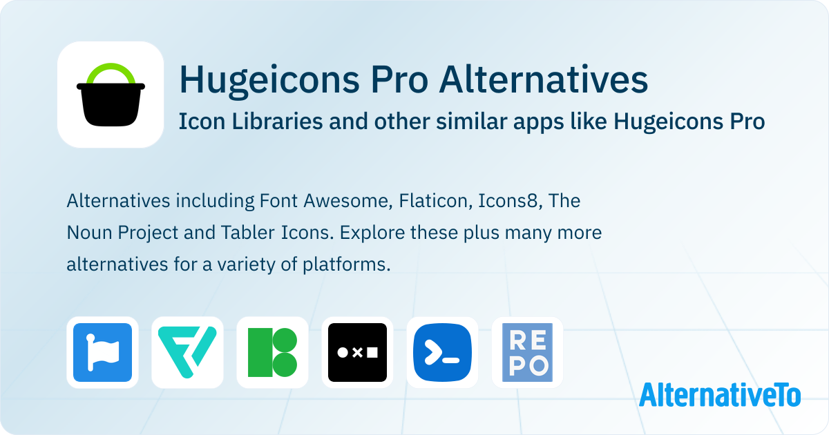Hugeicons Pro Alternatives: Top 23 Icon Libraries & Similar Apps ...