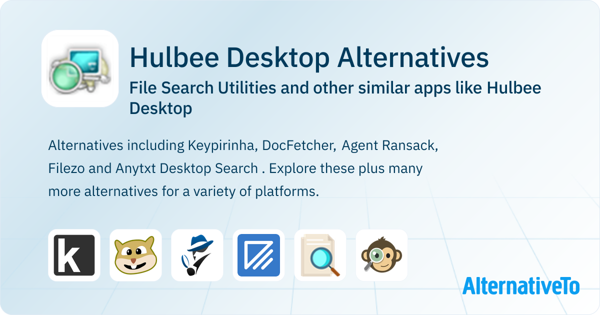 Hulsbee Machine Hulbee Desktop Alternatives: Top 12 File Search Utilities & Similar ...