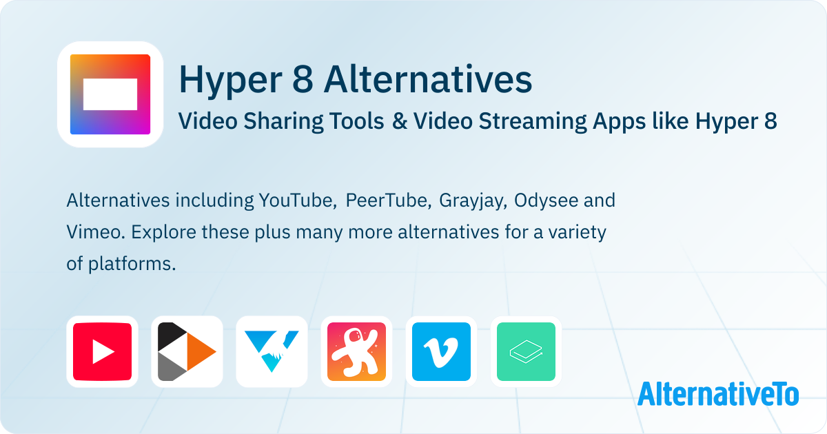 Hyper 8 Hyper 8 Alternatives: Top 10 Video Sharing Tools | AlternativeTo