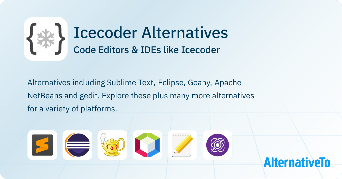 Icecoder Alternatives: Top 12 Code Editors & IDEs | AlternativeTo