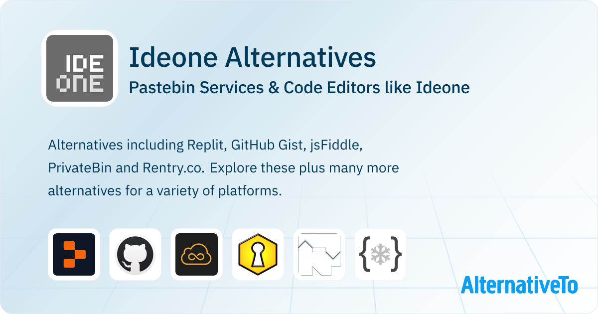 Ideone Alternatives: Top 12 Pastebin Services & Code Editors ...